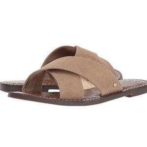 Sam Edelman Womens Gertrude Crisscross Suede Sandals Flats shoes sz 9.5M
